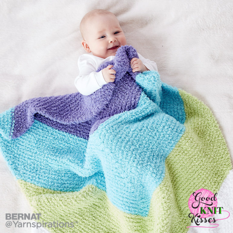 Knit Chevron Baby Blanket | Yarnspirations - GoodKnit Kisses