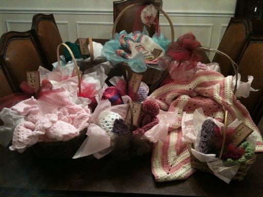 Gift baskets ready for Avery’s Auction Benefit!