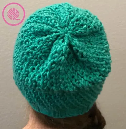 loom knit seagrass slouchy hat crown