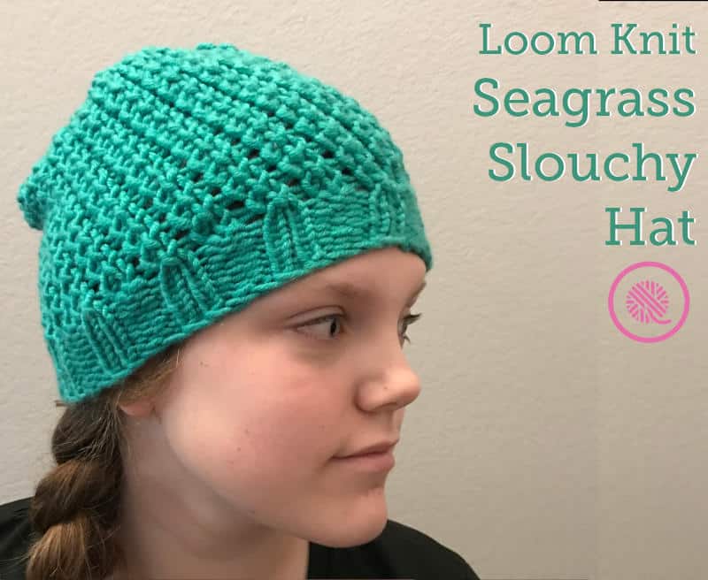 Loom Knit Seagrass Slouchy Hat