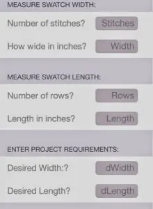 swatch and cast-on calculator