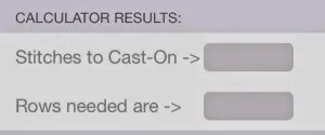 swatch and cast-on calculator