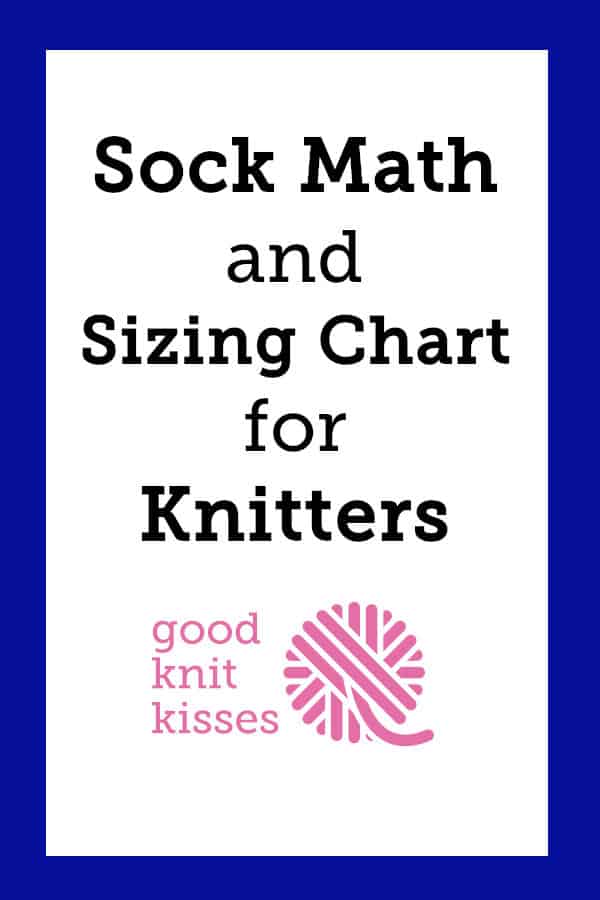 Sock math and size chart for Knitters Image