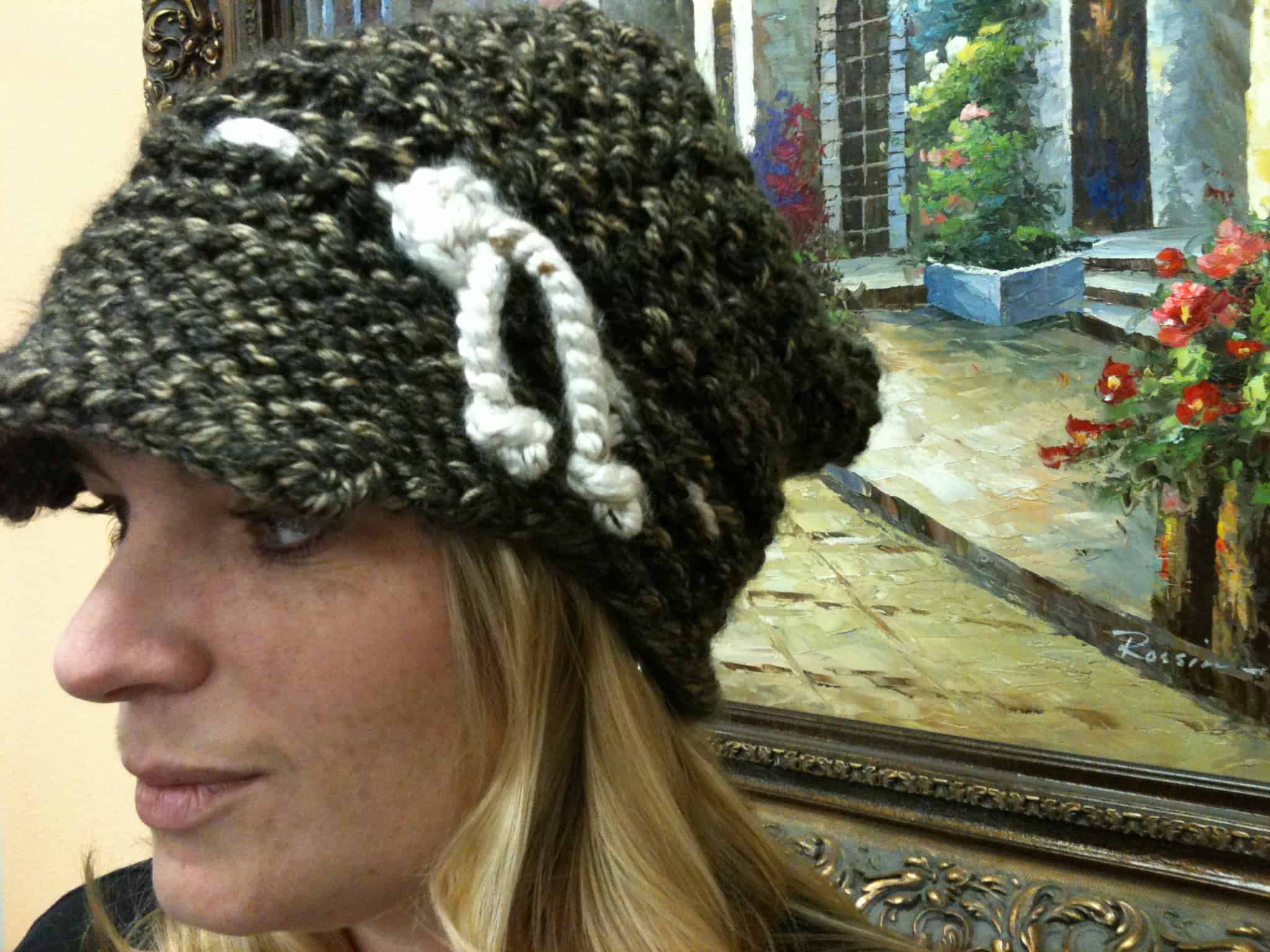 loom knit earflap hat