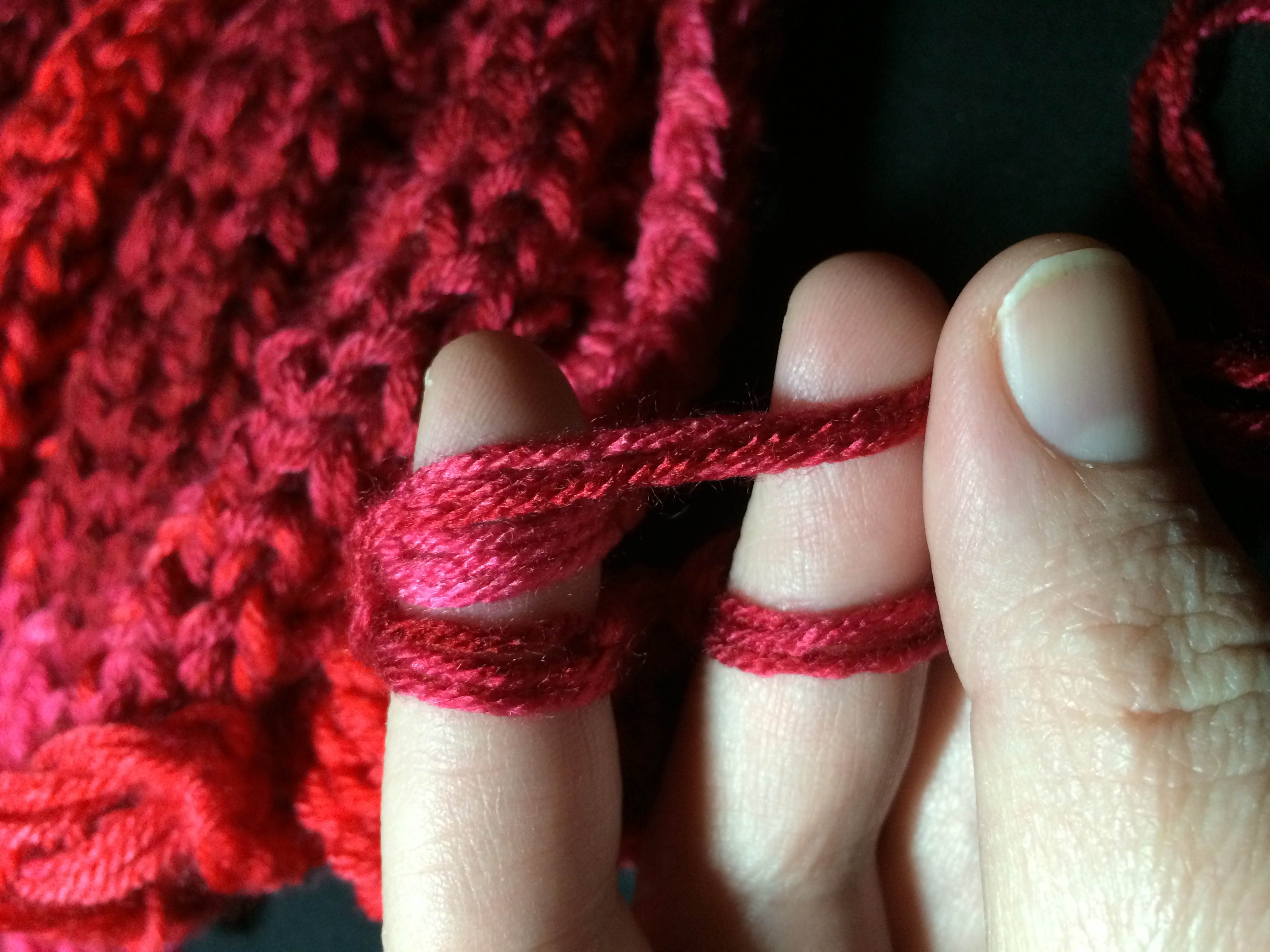 How To Finger Knit A Blanket Goodknit Kisses Finger Knit Blanket 2 Over 1