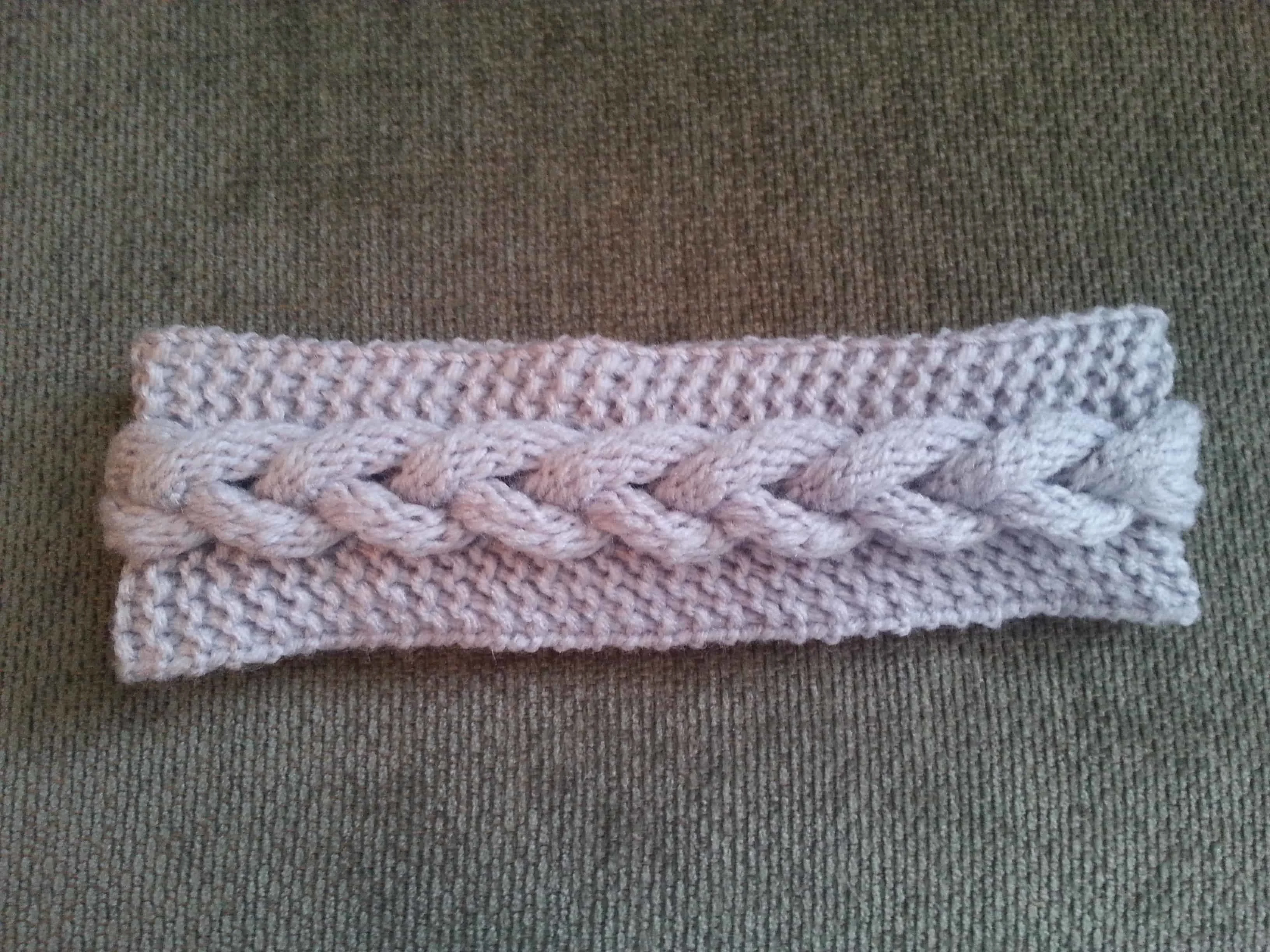 Double Knit Braided Cable Scarf on Long Loom