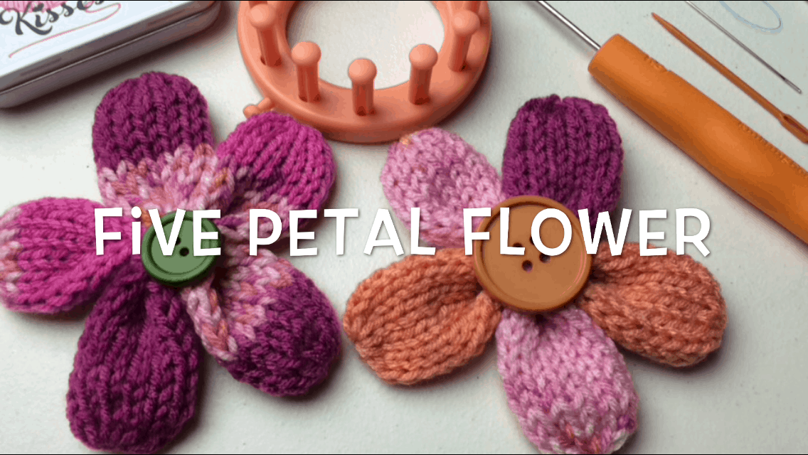 Five Petal Flower | Loom Knit Pattern