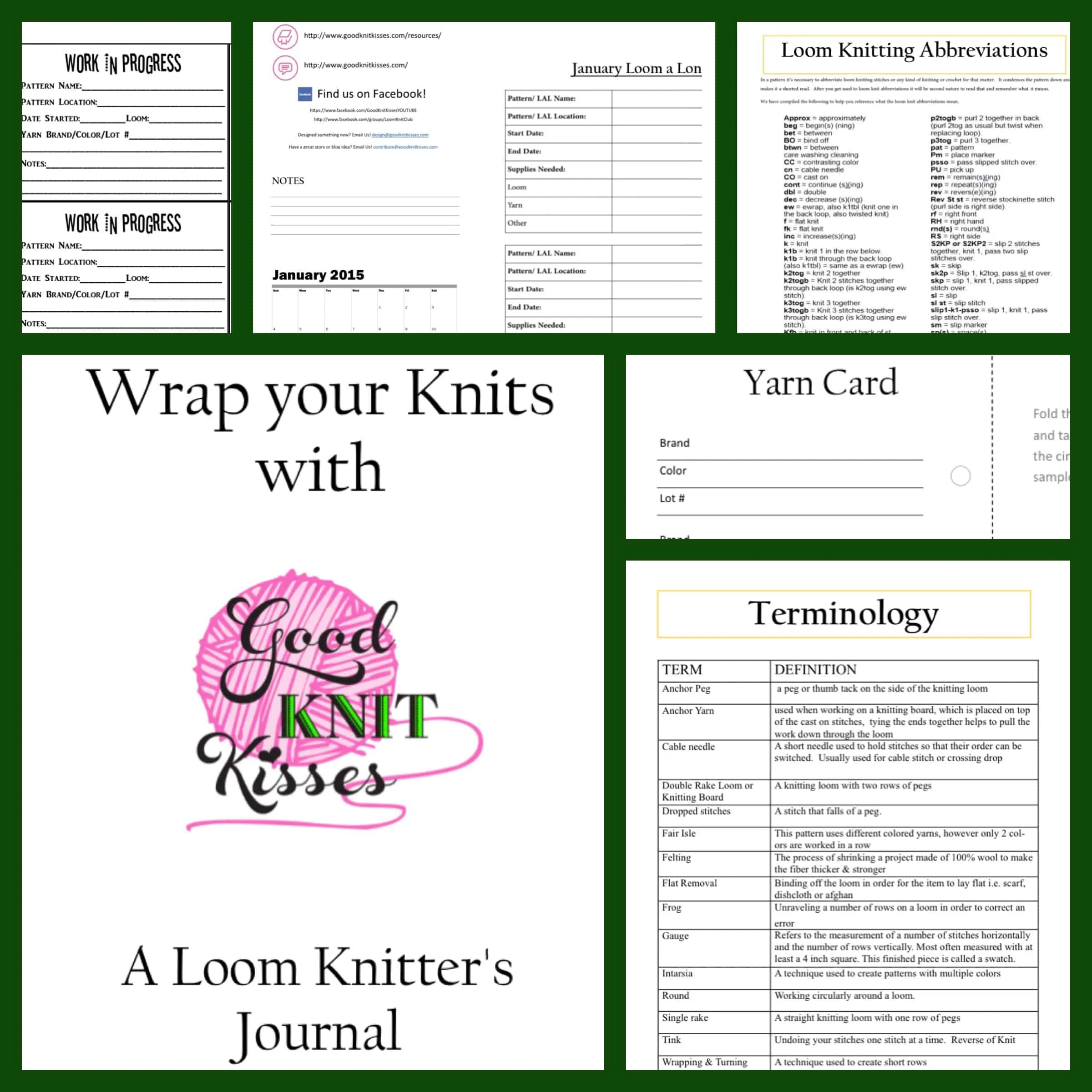 A Loom Knitters Journal - GoodKnit Kisses