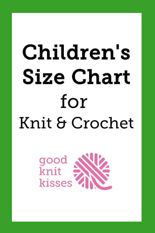 Crochet Size Chart For Babies