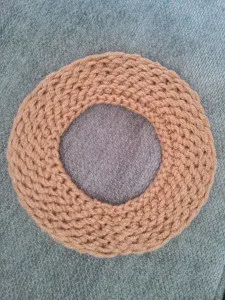 Loom knit Cowboy hat brim by Denice Johnson