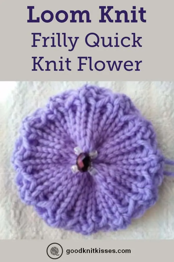 Frilly Quick Knit Flower Pin image