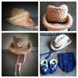Loom Knit Cowboy Hat