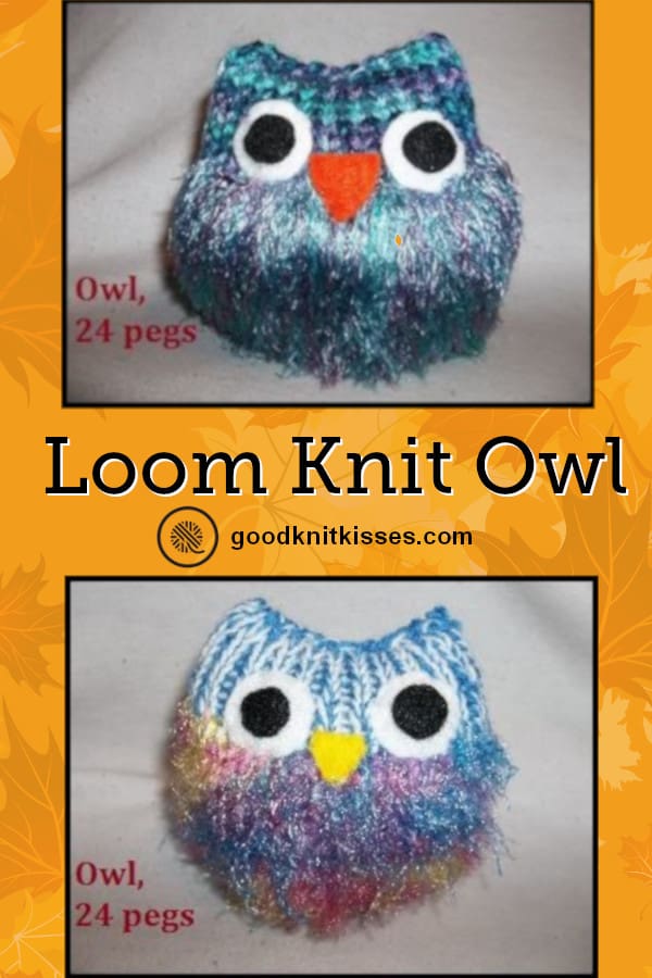 Loom Knit Owl Pin image