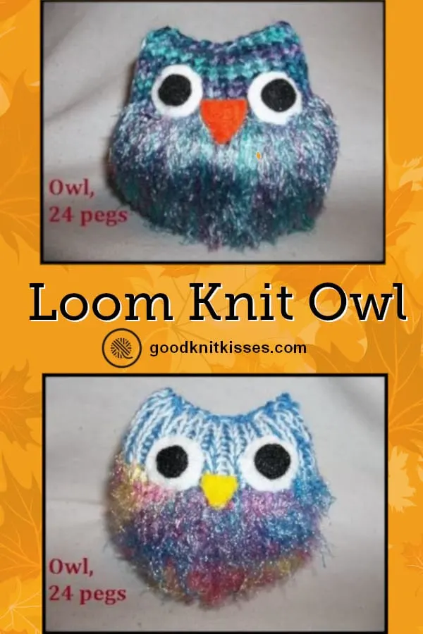 Loom Knit Owl Pin image