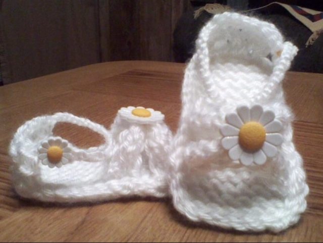 knit baby sandals