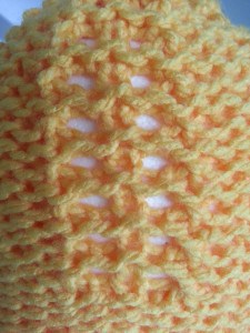 Feather stitch close up