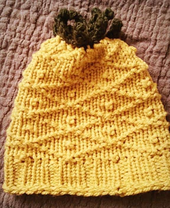 Pineapple Hat | Loom Knit Pattern