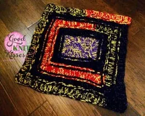 loom knit five stitch blanket