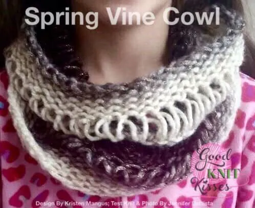 drop stitch cowl spring vine cowl