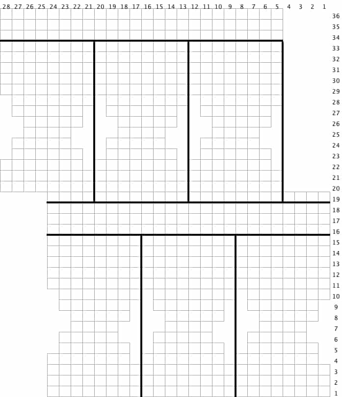 Loom Knit Crocodile Stitch Pattern CHART by GoodKnit Kisses