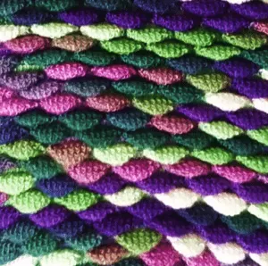 Loom knit Mermaid Tail by Chloe Lambert