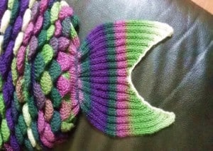 Loom Knit Mermaid Tail Blanket