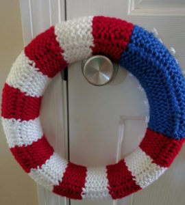 Back of American Flag Wreath