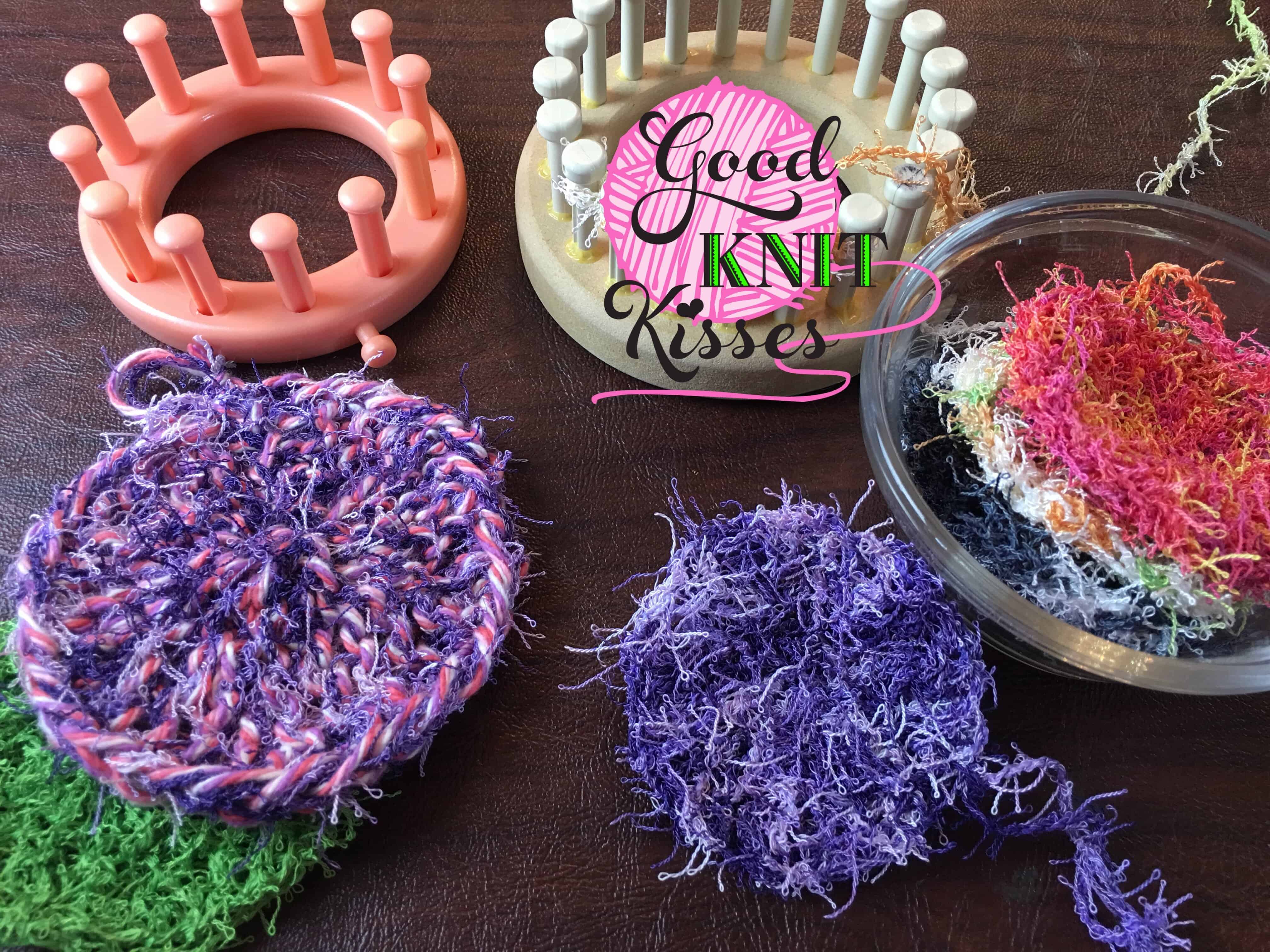 Loom Knit Scrubby – Stack scrubbies in a mason jar