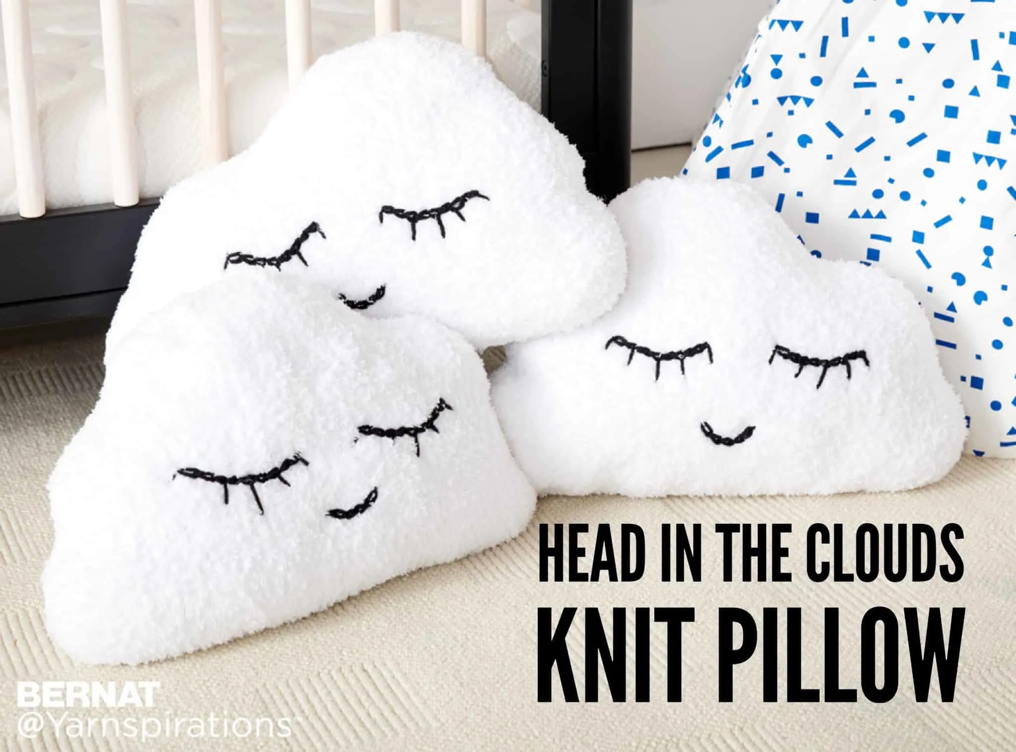 clouds knit pillow
