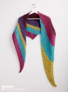 Bernat Pop! Knit Triangle Shawl