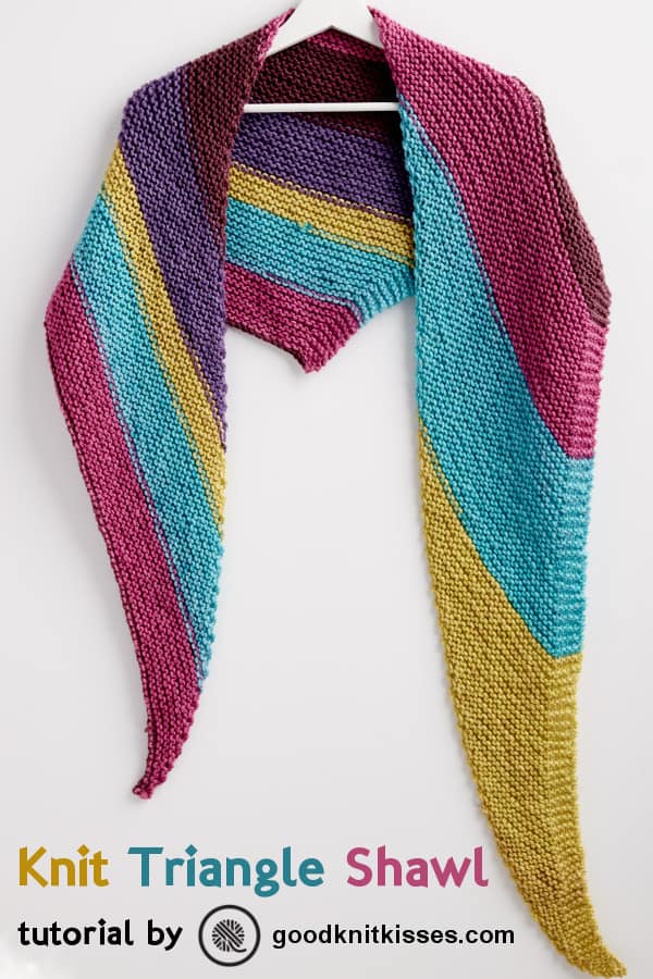 Bernat Pop Knit Triangle Shawl