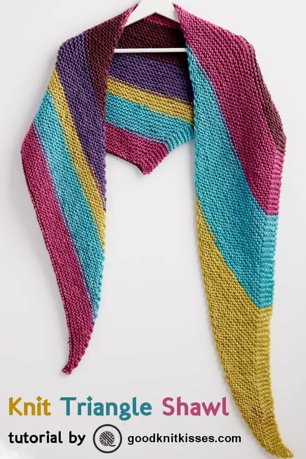 Bernat Pop Knit Triangle Shawl