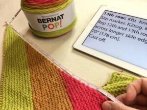 Bernat Pop! Knit Triangle Shawl