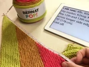 Bernat Pop! Knit Triangle Shawl