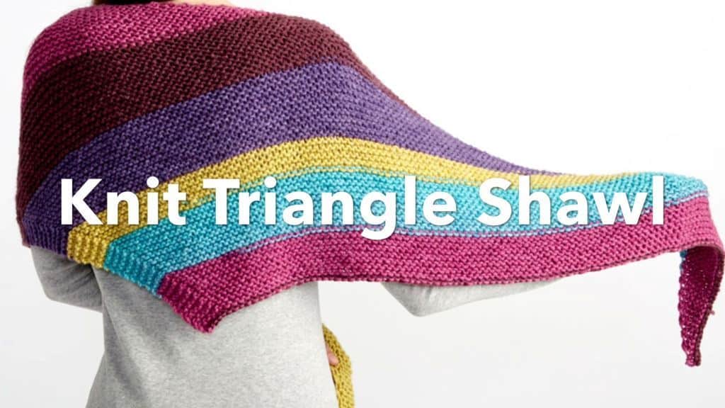 Bernat Pop! Knit Triangle Shawl | Yarnspirations