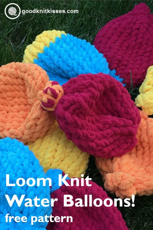 Loom Knit Water Balloons PIN Image