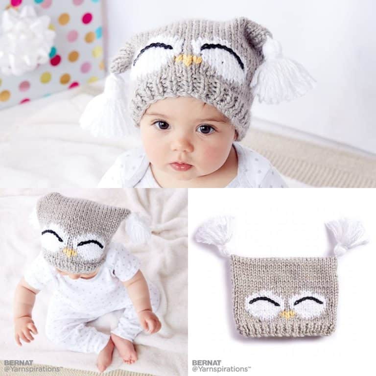 Knit Owl Hat Yarnspirations GoodKnit Kisses
