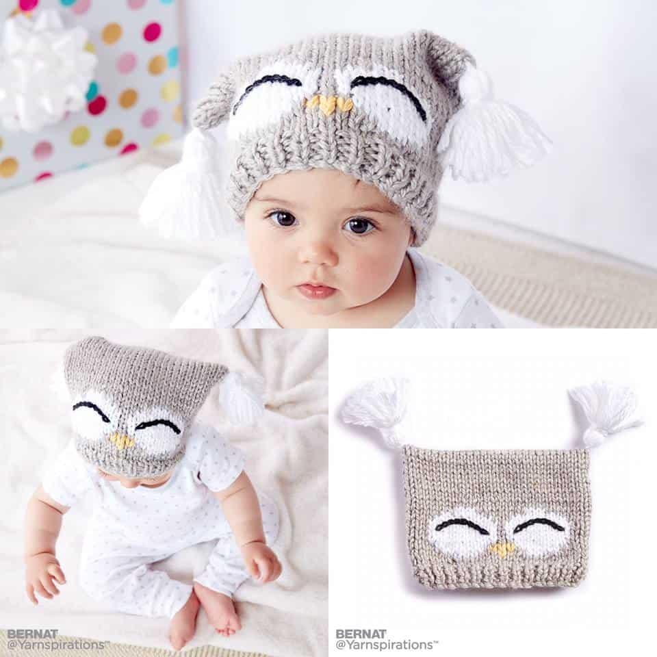 Knit Owl Hat | Yarnspirations