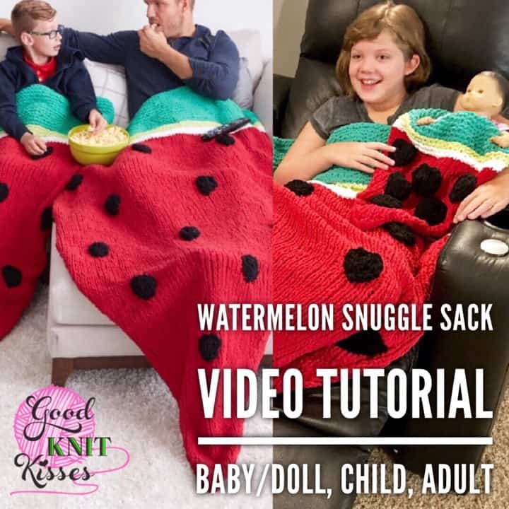 Watermelon Snuggle Sack | Yarnspirations