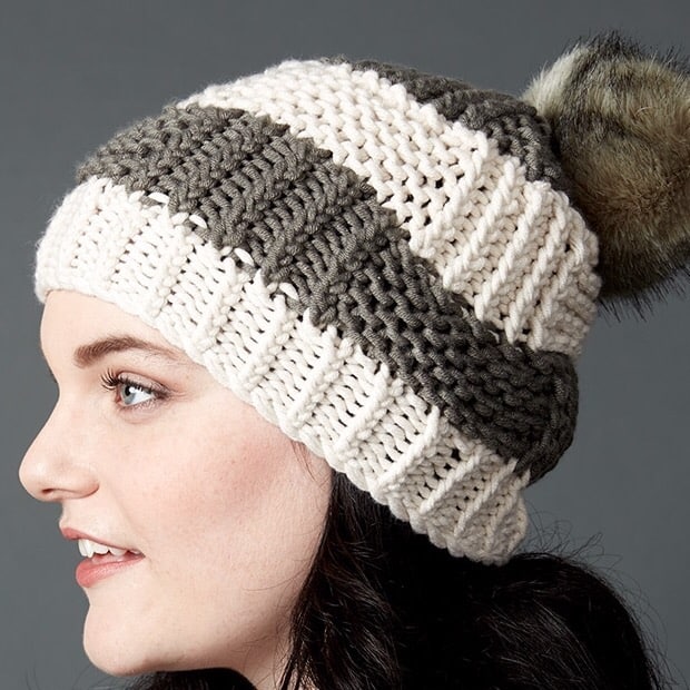 Box Stitch Knit Hat | Yarnspirations