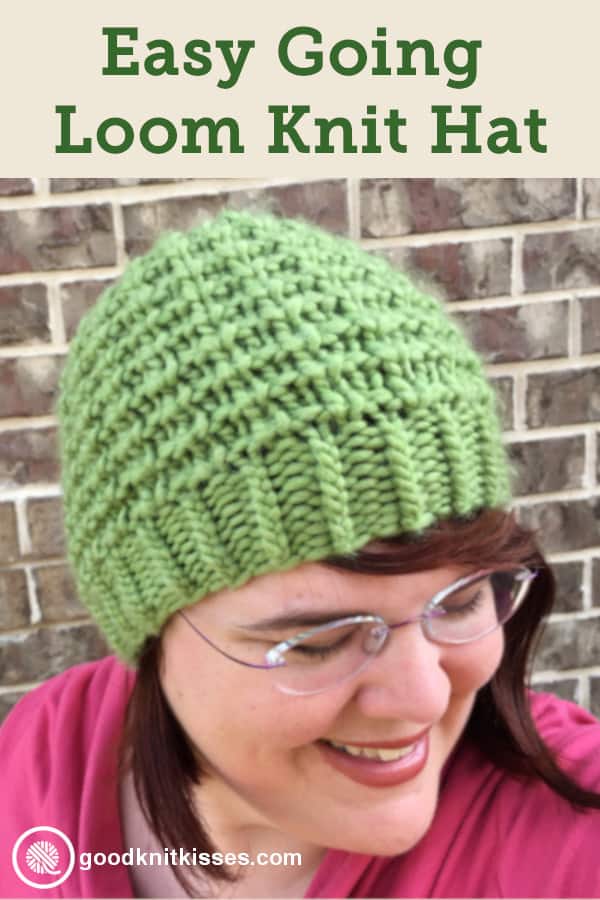 Easy Going Loom Knit Hat PIN Image