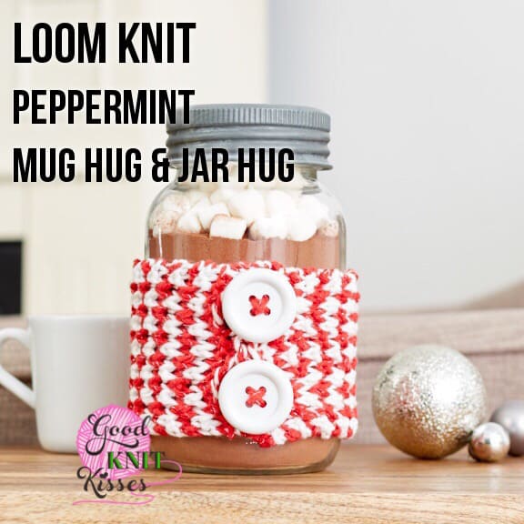 Loom Knit Peppermint Mug Hug