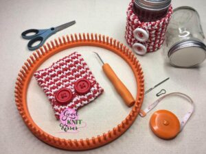 loom knit zig zag mug hug