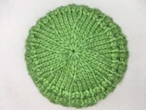 Round loom knitting hat