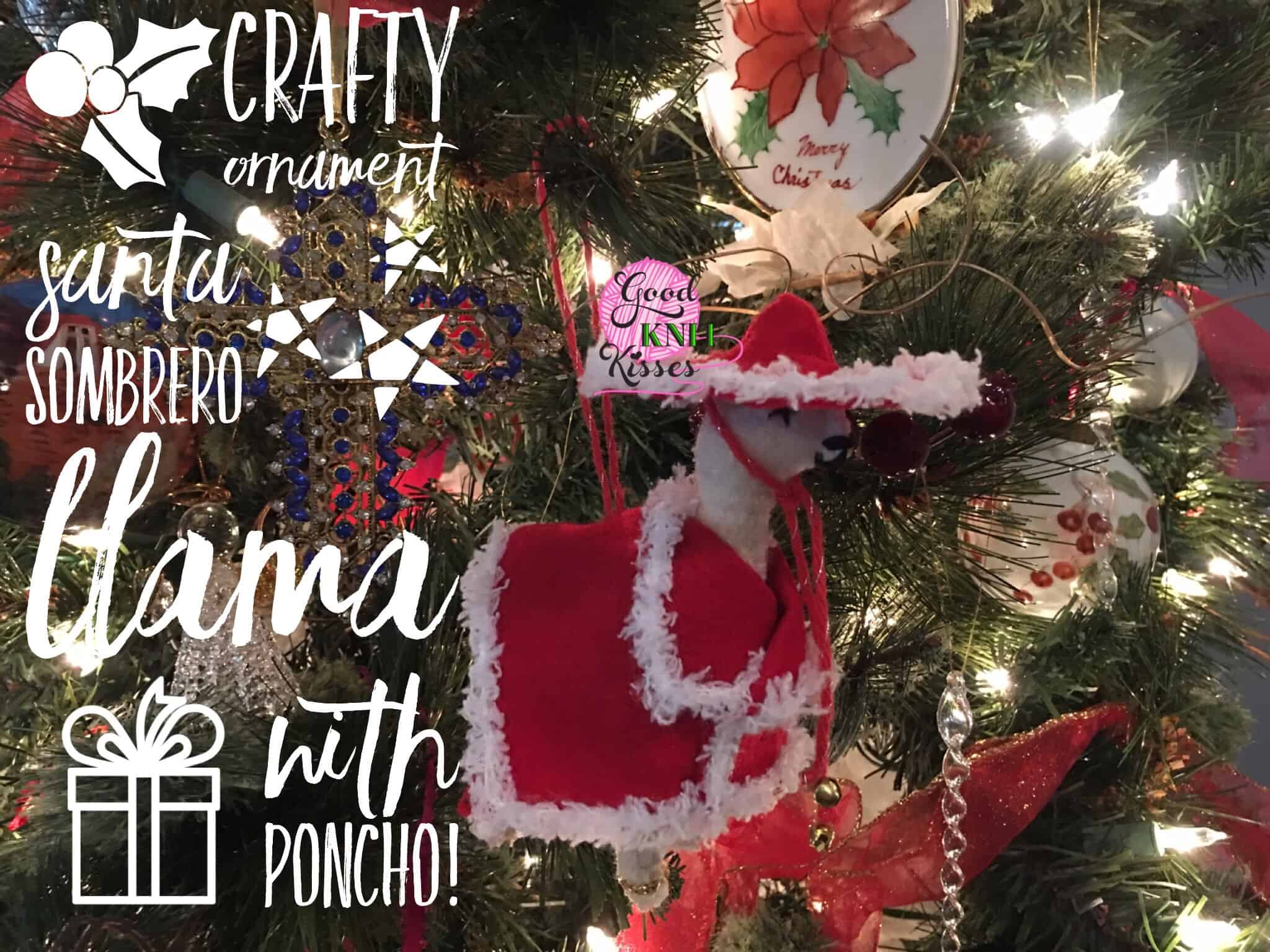 Santa Sombrero Llama Ornament