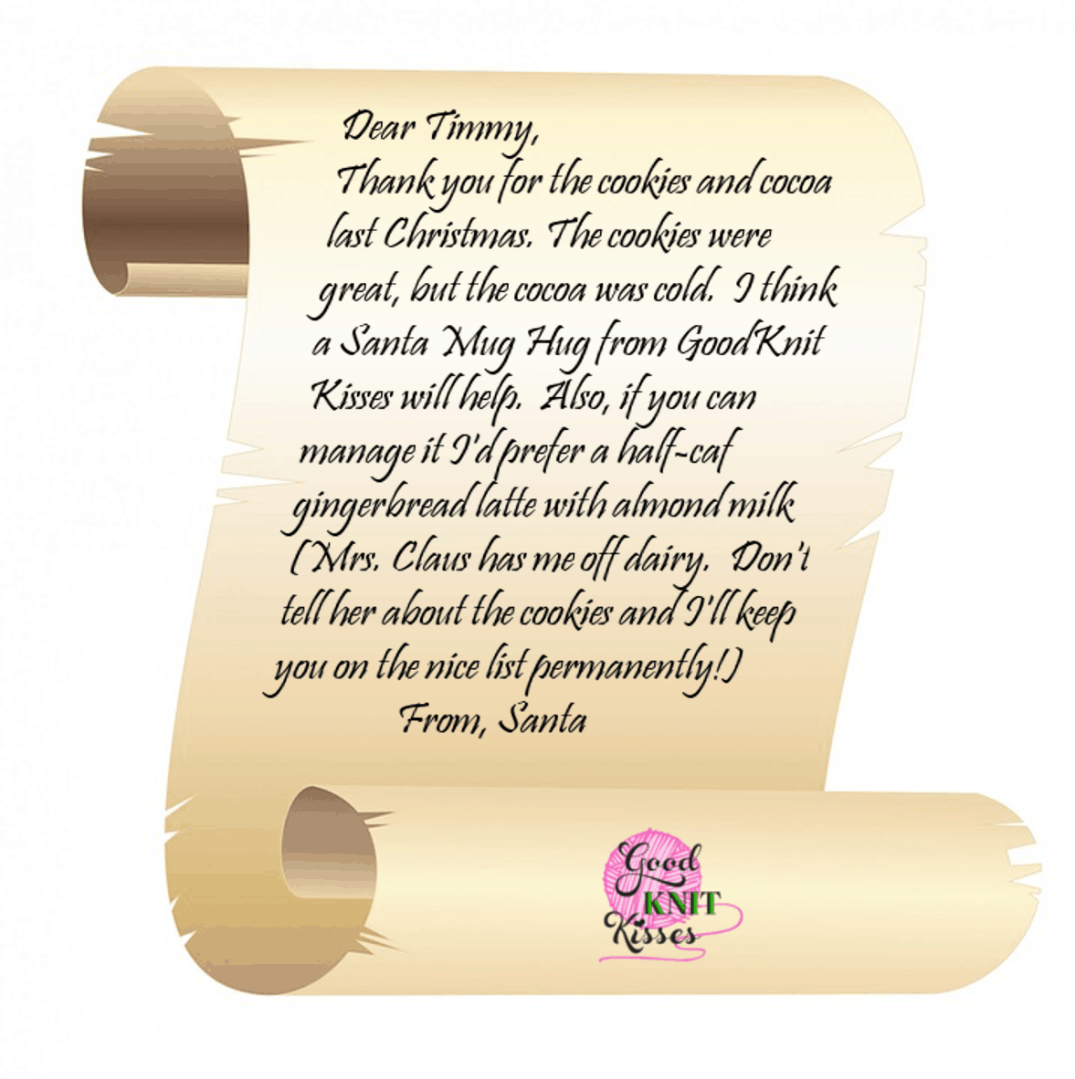 Santa Mug Hug Yarnspirations GoodKnit Kisses