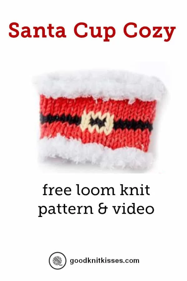 Loom Knit Ribbon Mug Cozy - GoodKnit Kisses