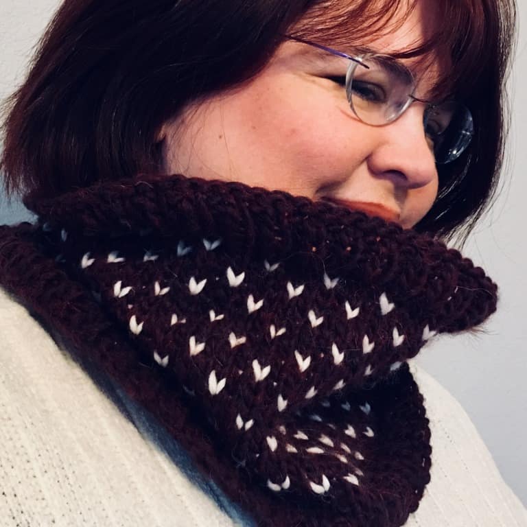 Fair Isle Knit Cowl