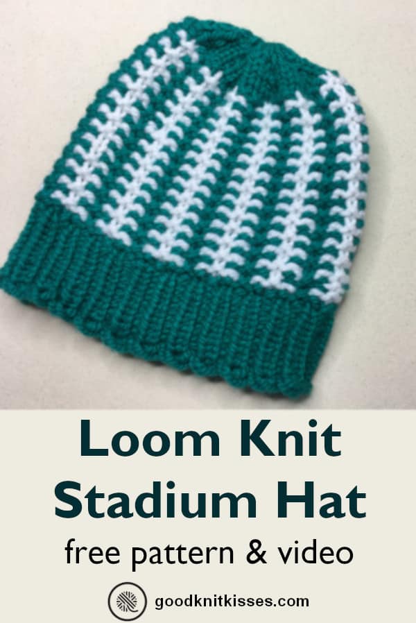 Stadium Stripes Hat Loom Knit Goodknit Kisses