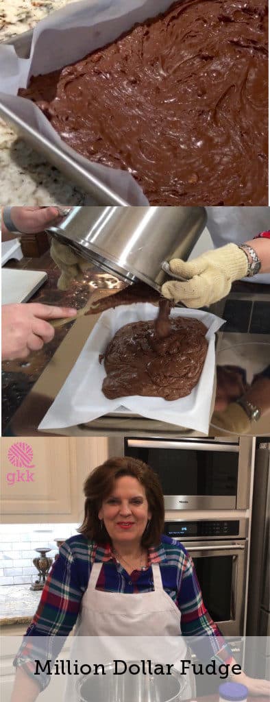 Come on over to the ranch and join Mom as she shows us how to make her classic Million Dollar Fudge https://www.goodknitkisses.com/million-dollar-fudge/ #goodknitkisses #chocolatefudge #milliondollarfudge #recipe #classicfudge